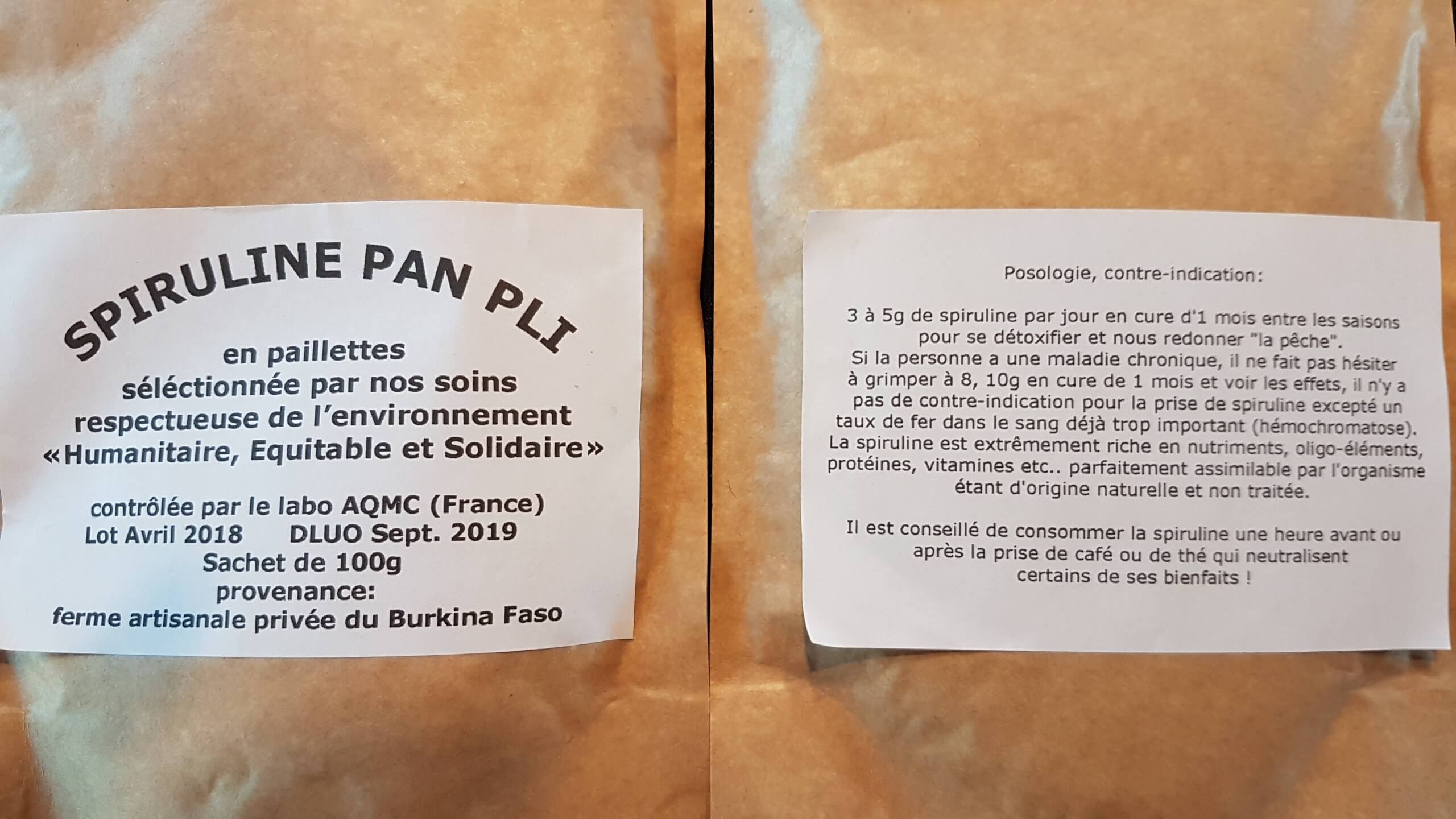 Spiruline PAN PLI